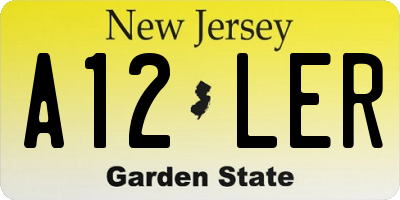 NJ license plate A12LER