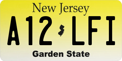 NJ license plate A12LFI