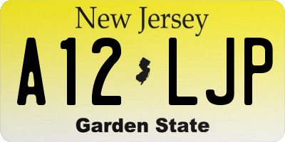 NJ license plate A12LJP