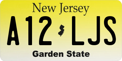 NJ license plate A12LJS