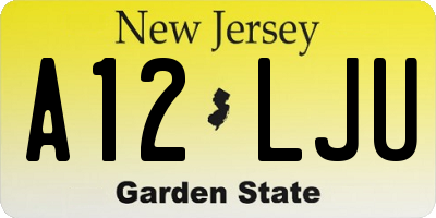 NJ license plate A12LJU
