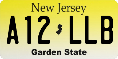 NJ license plate A12LLB