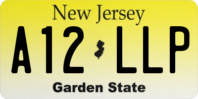 NJ license plate A12LLP