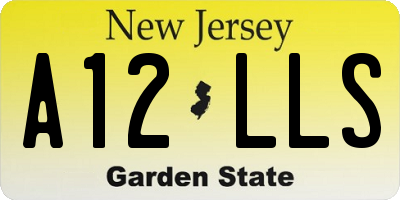 NJ license plate A12LLS