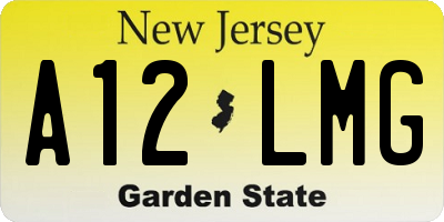 NJ license plate A12LMG