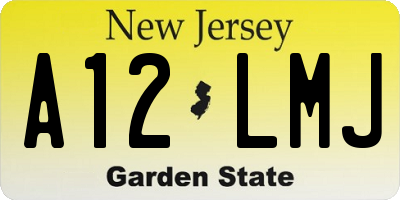 NJ license plate A12LMJ