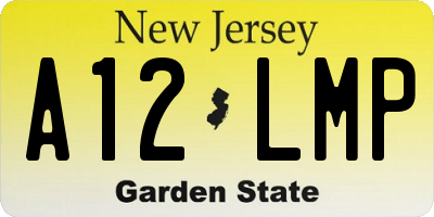 NJ license plate A12LMP