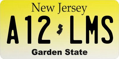NJ license plate A12LMS