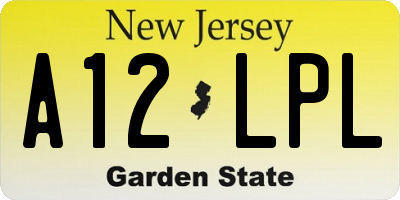 NJ license plate A12LPL