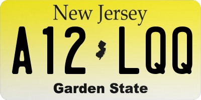 NJ license plate A12LQQ
