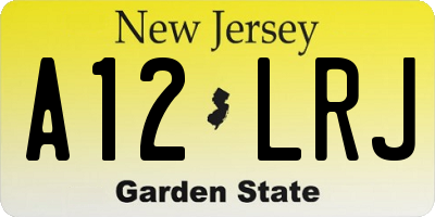 NJ license plate A12LRJ