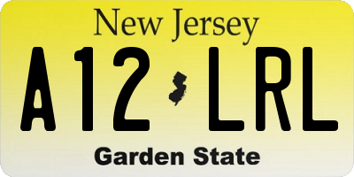 NJ license plate A12LRL