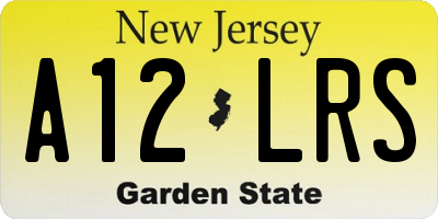 NJ license plate A12LRS