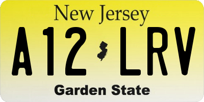 NJ license plate A12LRV