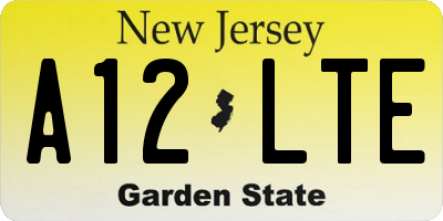 NJ license plate A12LTE