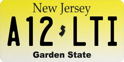 NJ license plate A12LTI