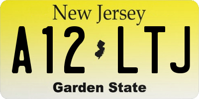 NJ license plate A12LTJ