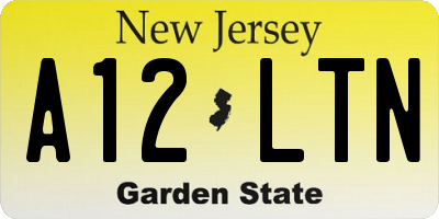 NJ license plate A12LTN