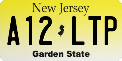 NJ license plate A12LTP