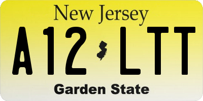 NJ license plate A12LTT