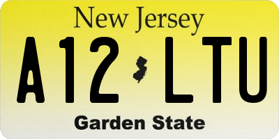 NJ license plate A12LTU