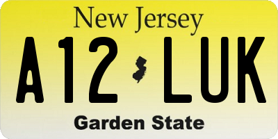 NJ license plate A12LUK