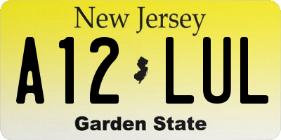 NJ license plate A12LUL