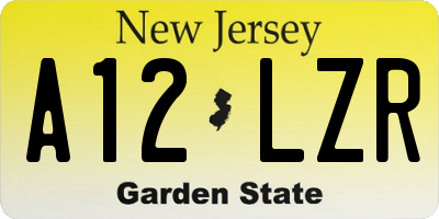 NJ license plate A12LZR