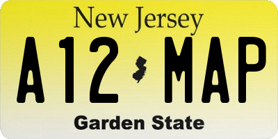 NJ license plate A12MAP