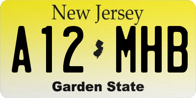 NJ license plate A12MHB