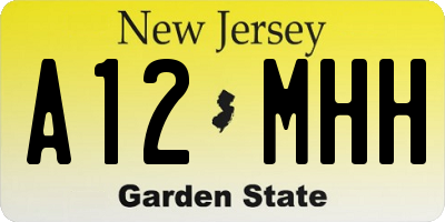 NJ license plate A12MHH