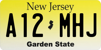 NJ license plate A12MHJ
