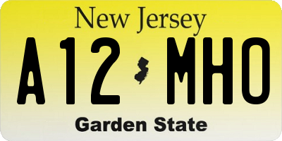 NJ license plate A12MHO