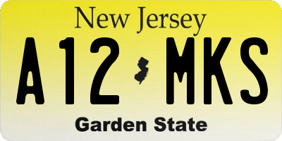 NJ license plate A12MKS