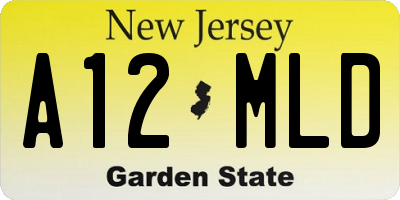 NJ license plate A12MLD