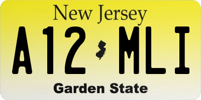 NJ license plate A12MLI