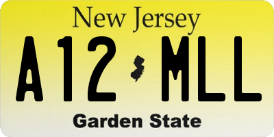 NJ license plate A12MLL