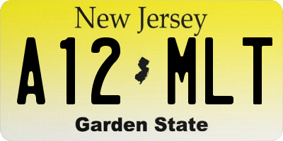 NJ license plate A12MLT