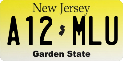 NJ license plate A12MLU