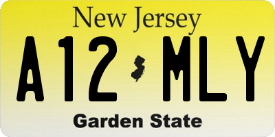 NJ license plate A12MLY