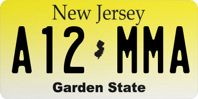 NJ license plate A12MMA