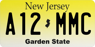 NJ license plate A12MMC
