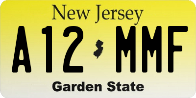 NJ license plate A12MMF