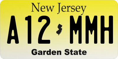 NJ license plate A12MMH