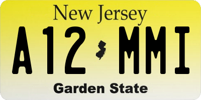 NJ license plate A12MMI
