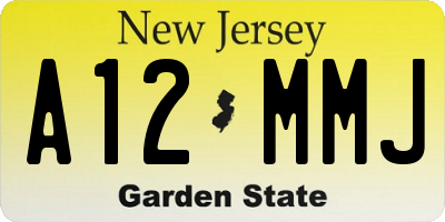 NJ license plate A12MMJ