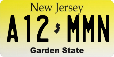 NJ license plate A12MMN
