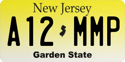 NJ license plate A12MMP