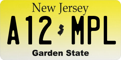 NJ license plate A12MPL