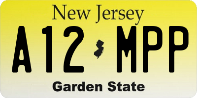 NJ license plate A12MPP